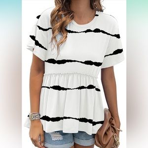 Womens casual peplum top